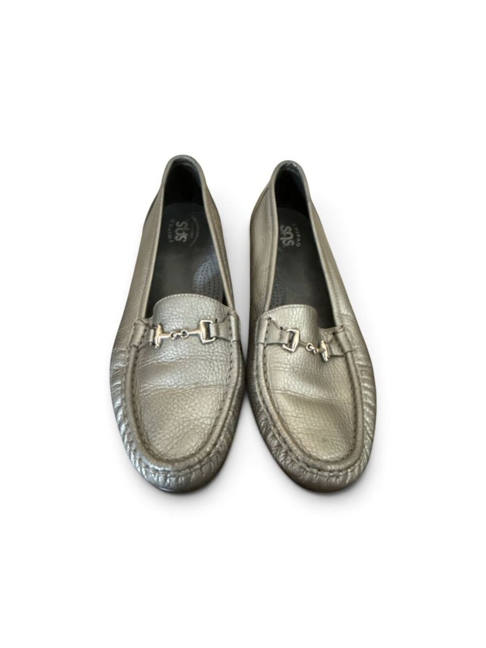 SAS Metro Leather Loafer Slip On Shoes Pewter Women’s Size 11 m